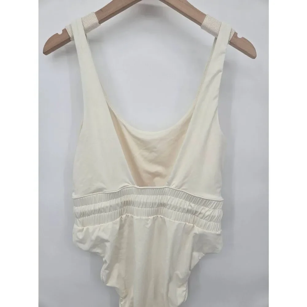 Good American Waist Framer One Piece Swimsuit Drawstring Size 2 US M